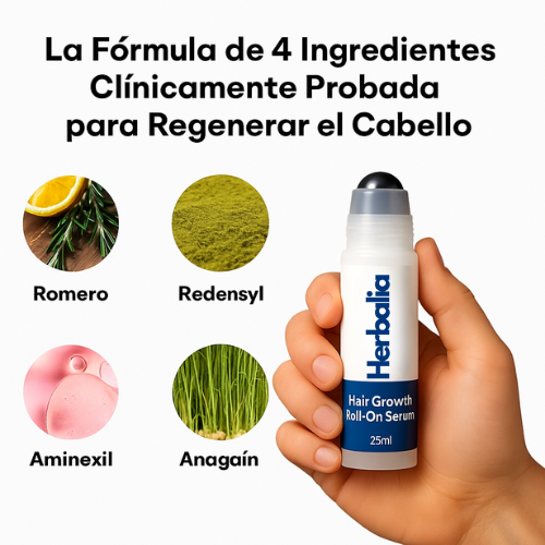 Rodillo Herbalia de crecimiento capilar